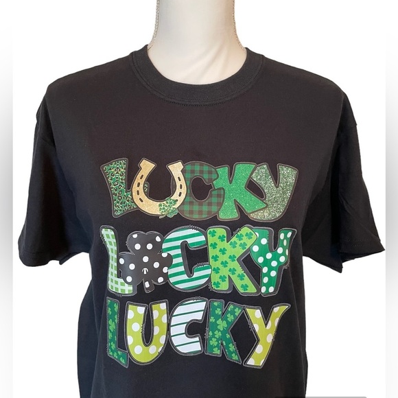 Gildan 100% Heavy Cotton Custom St. Patrick’s Day Graphic T-shirt Women’s Medium - Picture 5 of 13